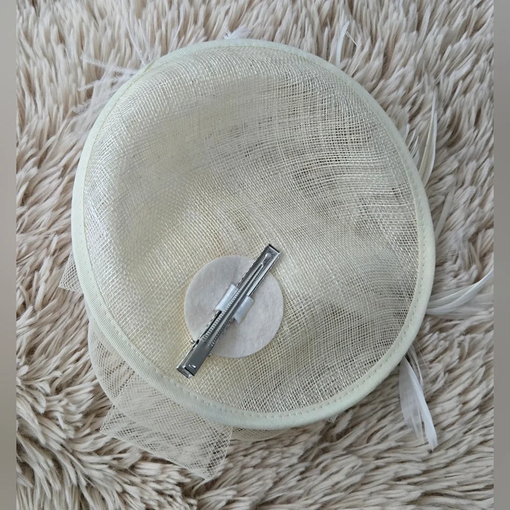 SOLD SAFERIN Women's Fascinators Feathers Tea Party Hat #841 - Picture 3 of 10